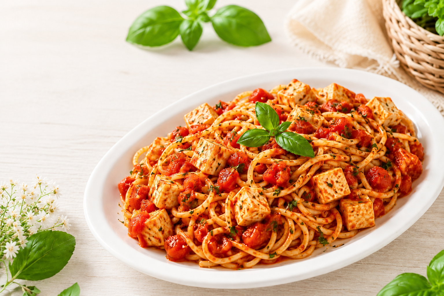 Spaghetti con Tofu